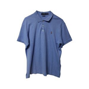 Pre Loved Ralph Lauren Vintage Slim Fit Short Sleeve Polo Shirt Men blue Polos